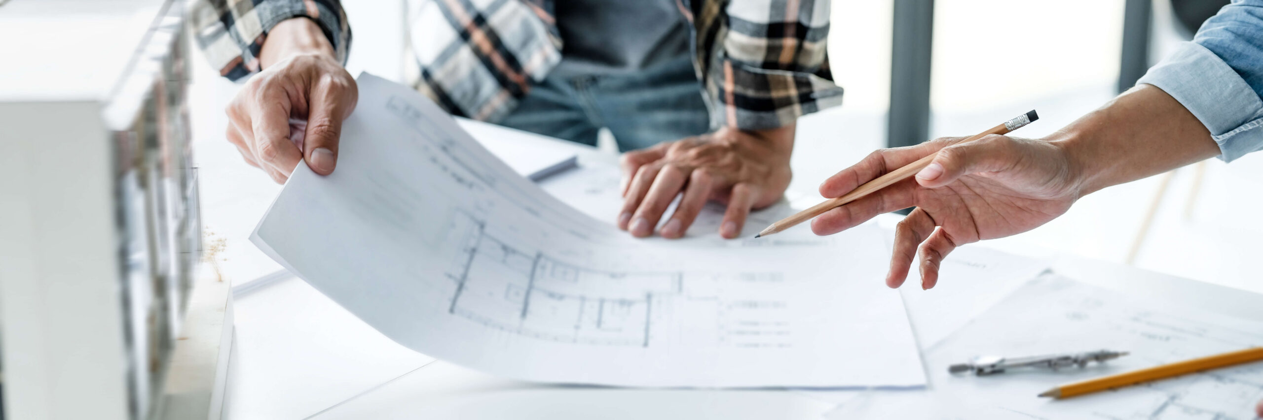 Builders going over plans